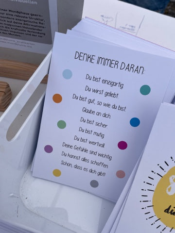 Postkarte "Denke immer daran:"